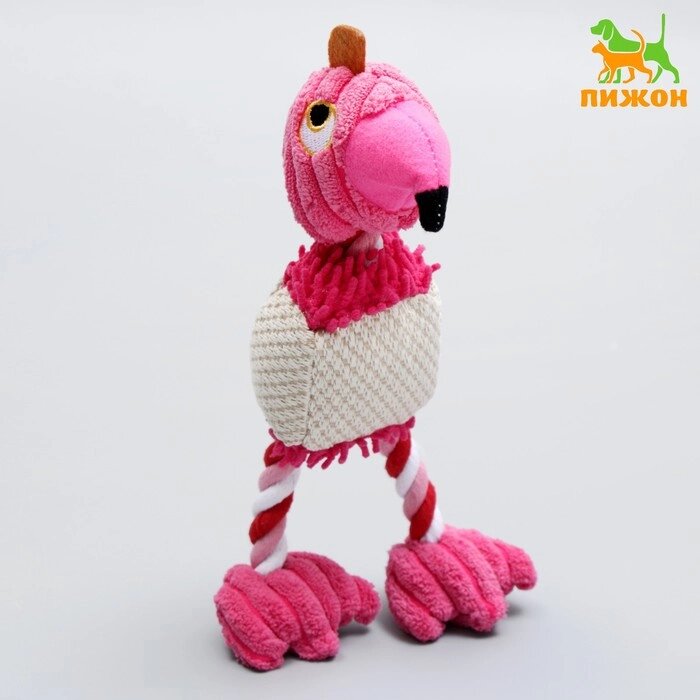 Игрушка текстильная "Веселый фламинго", 28 х 6 см от компании Интернет-гипермаркет «MOLL» - фото 1