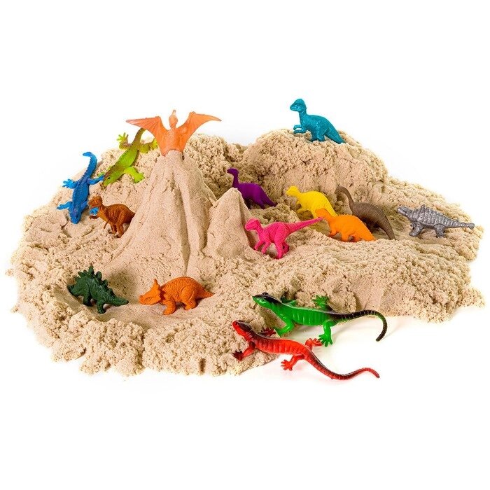 Игрушка в наборе ТМ "Волшебный песок", формочки 15 шт, песочный, 2 кг от компании Интернет-гипермаркет «MOLL» - фото 1