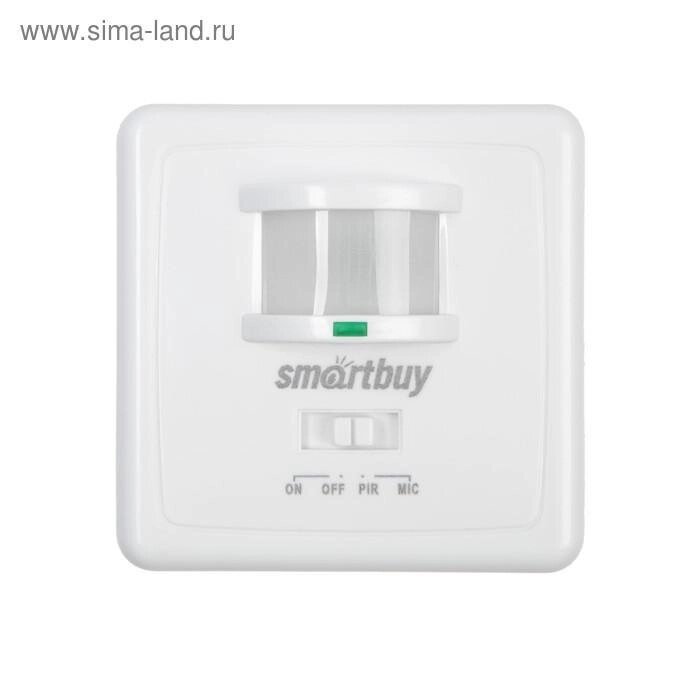 Инфракрасный датчик движения Smartbuy, встраиваемый, с датчиком звука, 500 Вт, до 9 м, IP20 от компании Интернет-гипермаркет «MOLL» - фото 1