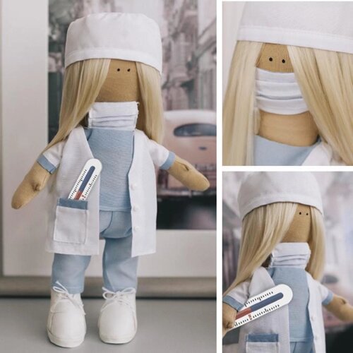 Интерьерная кукла "Доктор Кейт", набор для шитья 15,6 22.4 5.2 см