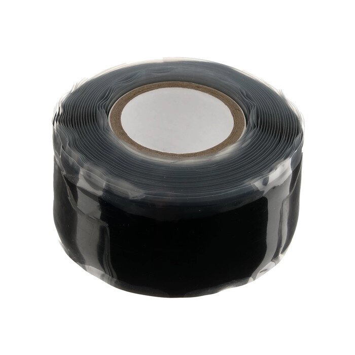 Изолента самовулканизирующаяся Smartbuy, 25 мм х 3 м, 500 мкм, силикон, черная от компании Интернет-гипермаркет «MOLL» - фото 1