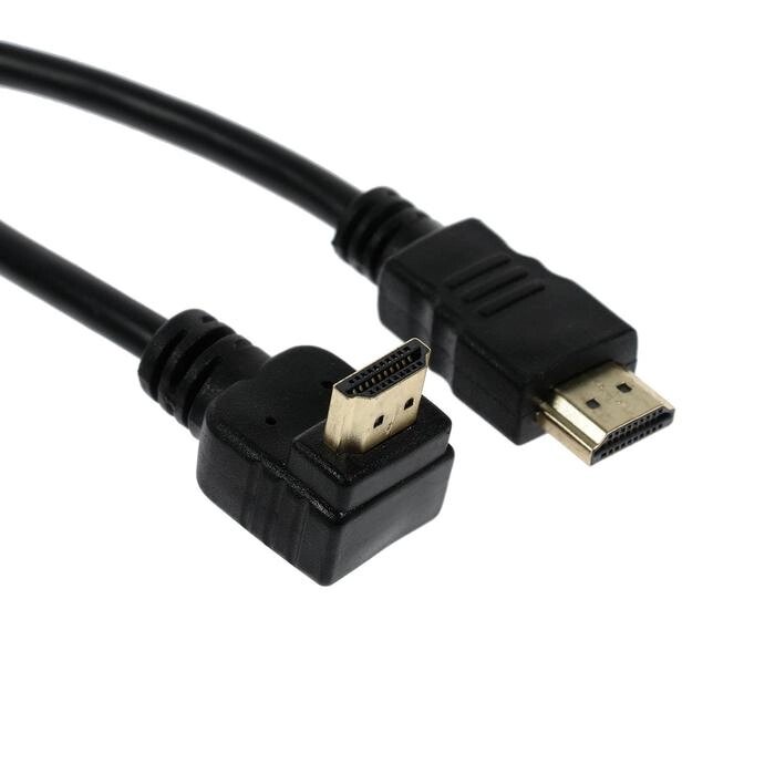 Кабель HDMI Cablexpert, HDMI (m)-HDMI (m), вер. 1.4, 3 м, 19M/19M, угловой, черный от компании Интернет-гипермаркет «MOLL» - фото 1