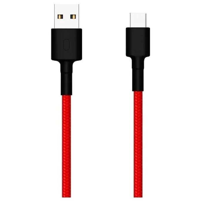 Кабель Xiaomi Mi Braided (SJV4110GL), Type-C - USB, 1 м, нейлоновая оплетка, красный от компании Интернет-гипермаркет «MOLL» - фото 1