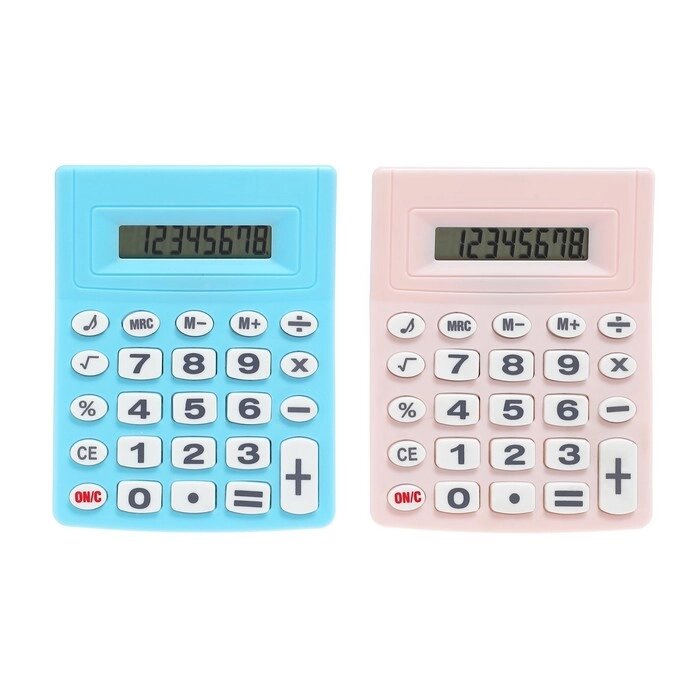 Калькулятор настольный 08-разрядный  МИКС от компании Интернет-гипермаркет «MOLL» - фото 1