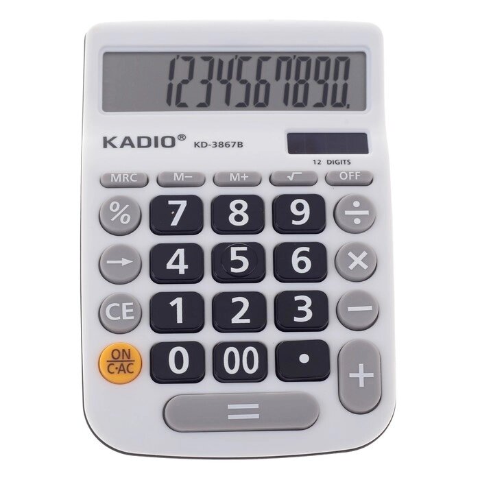 Калькулятор настольный, 12-разрядный, 3867B, двойное питание от компании Интернет-гипермаркет «MOLL» - фото 1