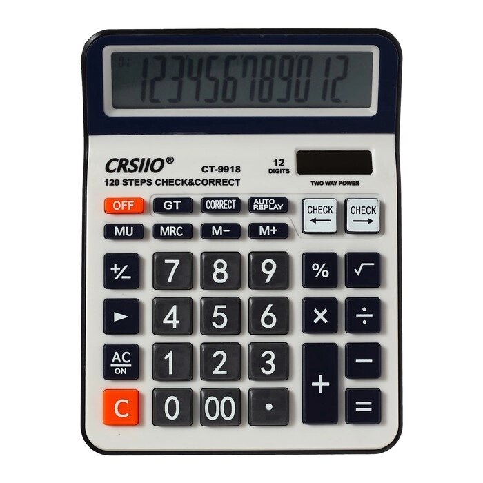 Калькулятор настольный 12-разрядный CT-99IS двойное питание от компании Интернет-гипермаркет «MOLL» - фото 1