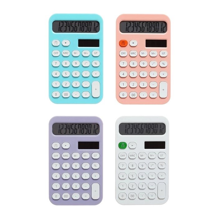 Калькулятор настольный 12-разрядный КК-968, двойное питание от компании Интернет-гипермаркет «MOLL» - фото 1