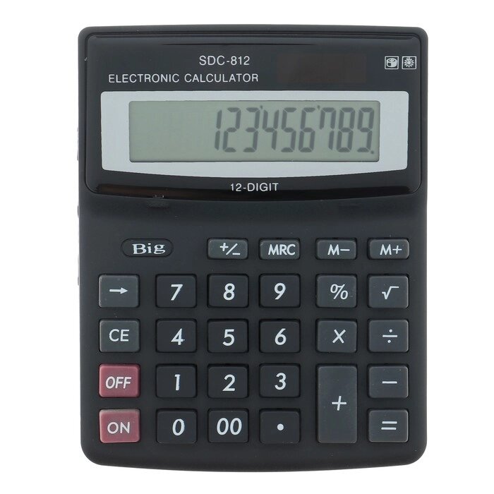 Калькулятор настольный, 12-разрядный, SDC-812V от компании Интернет-гипермаркет «MOLL» - фото 1