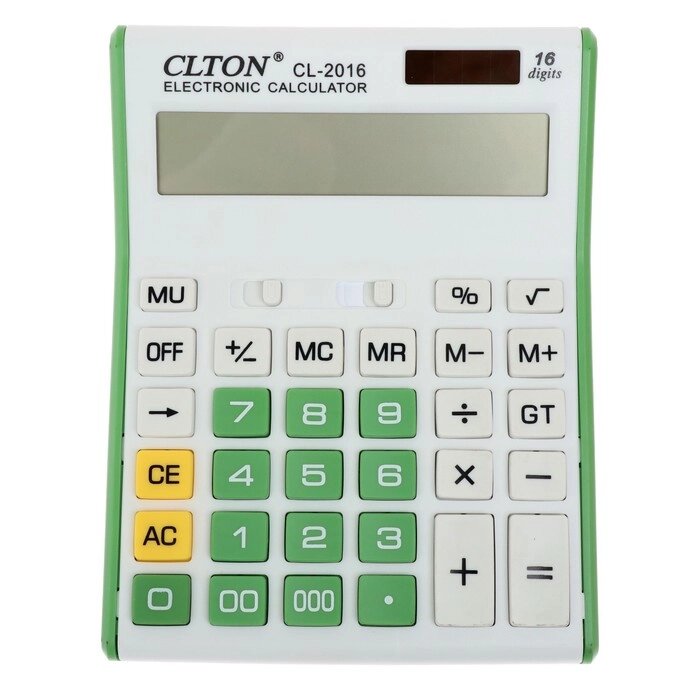 Калькулятор настольный, 16-разрядный, CL-2016, двойное питание от компании Интернет-гипермаркет «MOLL» - фото 1