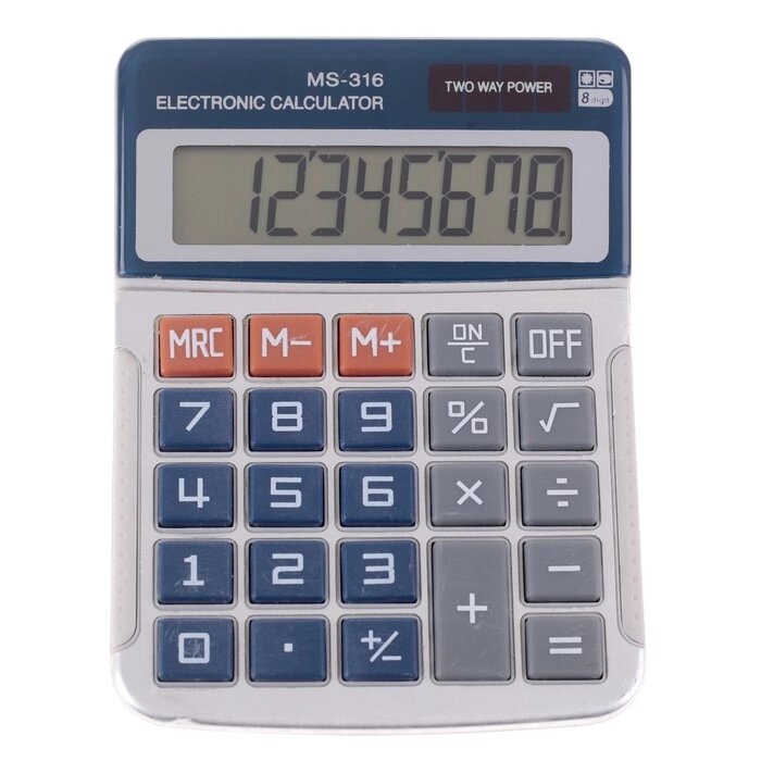 Калькулятор настольный, 8-разрядный, MS-316, двойное питание от компании Интернет-гипермаркет «MOLL» - фото 1