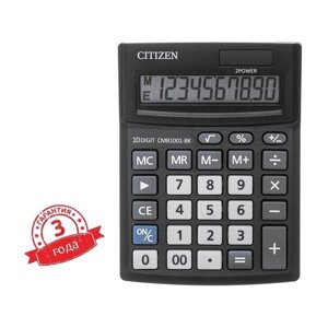 Калькулятор настольный Citizen Business Line CMB, 10 разрядный, двойное питание, 102 х 137 х 31 мм, чёрный
