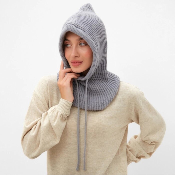 Капор женский MINAKU one size 52-58 серый от компании Интернет-гипермаркет «MOLL» - фото 1