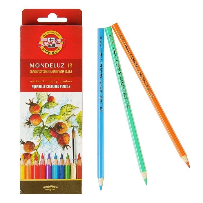 Карандаши акварельные набор 18 цветов, Koh-I-Noor Mondeluz 3717 от компании Интернет-гипермаркет «MOLL» - фото 1