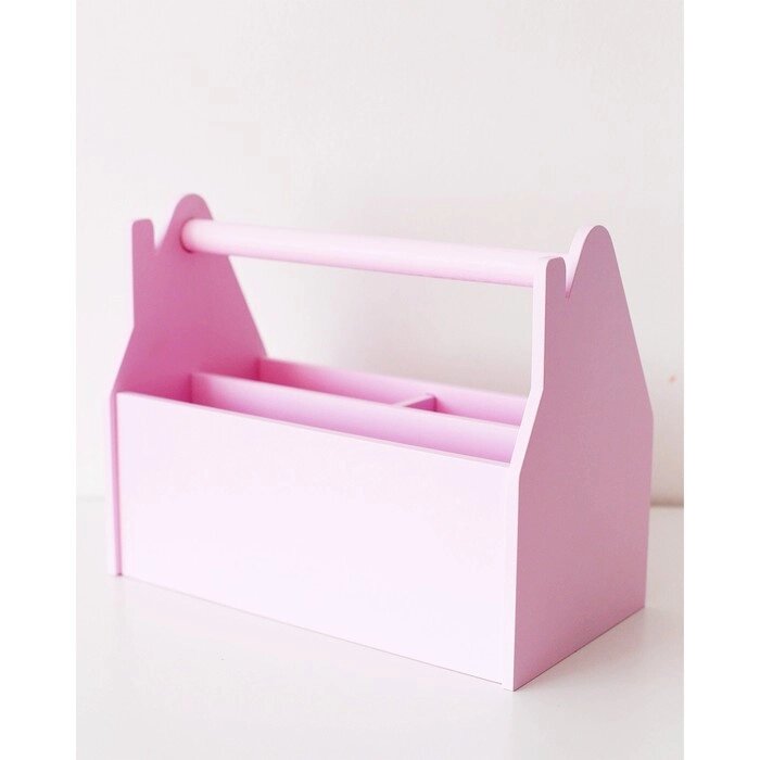Карандашница "Домик", розовая от компании Интернет-гипермаркет «MOLL» - фото 1