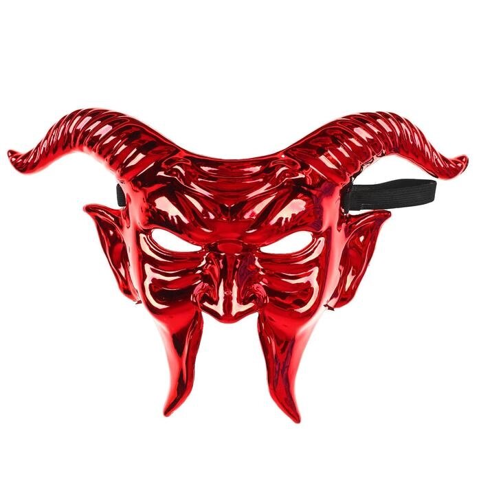 Карнавальная маска "Дьявол", цвет красный от компании Интернет-гипермаркет «MOLL» - фото 1