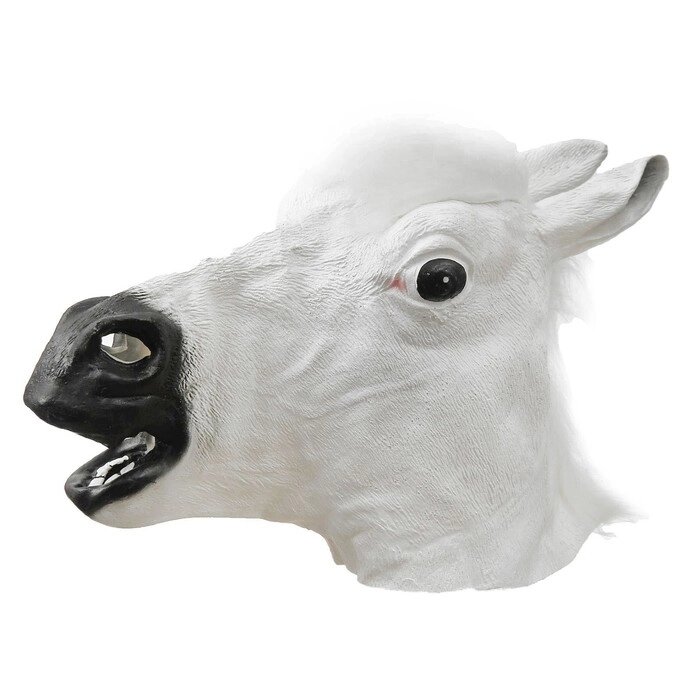 Карнавальная маска "Лошадь", цвет белый от компании Интернет-гипермаркет «MOLL» - фото 1