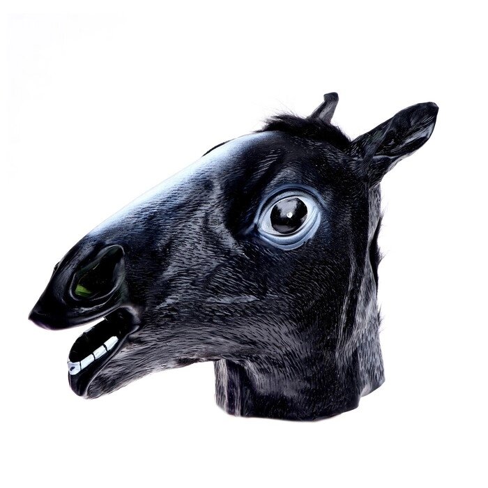 Карнавальная маска "Лошадь", цвет чёрный от компании Интернет-гипермаркет «MOLL» - фото 1