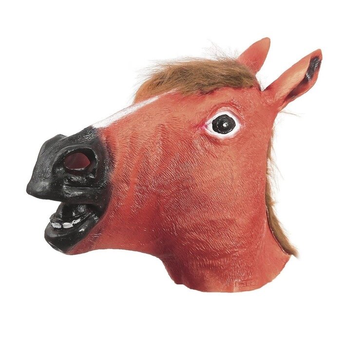 Карнавальная маска "Лошадь", цвет коричневый от компании Интернет-гипермаркет «MOLL» - фото 1