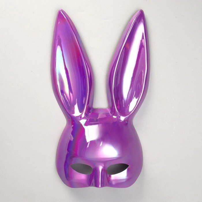 Карнавальная маска "Зайка"   фиолетовый перелив от компании Интернет-гипермаркет «MOLL» - фото 1