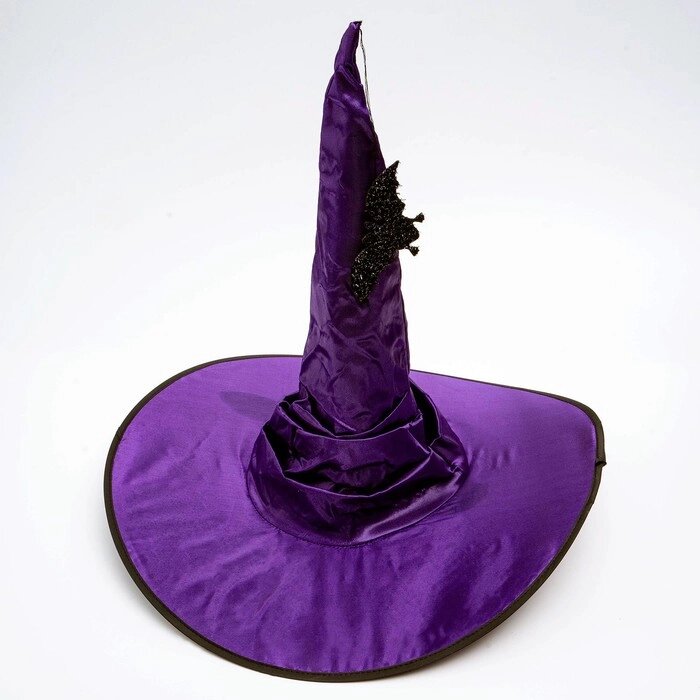 Карнавальная шляпа "Фиолетовая", драпированная, с летучей мышью, р. 56 – 58 от компании Интернет-гипермаркет «MOLL» - фото 1