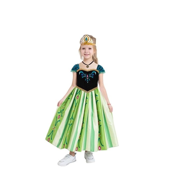 Карнавальный костюм "Анна", юбка на резинке, корсет, диадема, р. 32, рост 128 см от компании Интернет-гипермаркет «MOLL» - фото 1