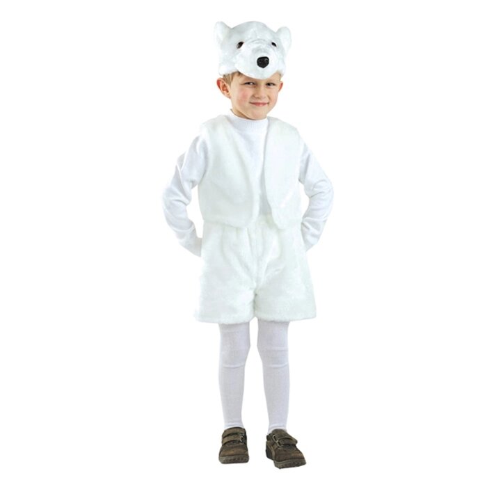 Карнавальный костюм "Белый медведь", рост 110 см, размер 28 от компании Интернет-гипермаркет «MOLL» - фото 1
