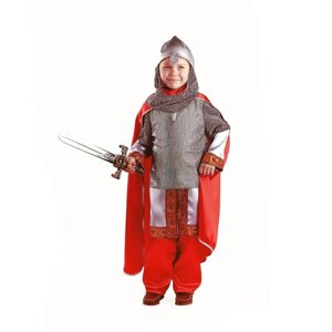 Карнавальный костюм "Богатырь", текстиль, размер 26, рост 104 см