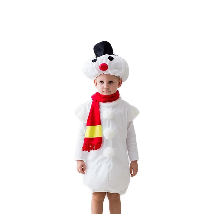 Карнавальный костюм "Большой снеговик", р-р 30-32, рост 122-128 см от компании Интернет-гипермаркет «MOLL» - фото 1