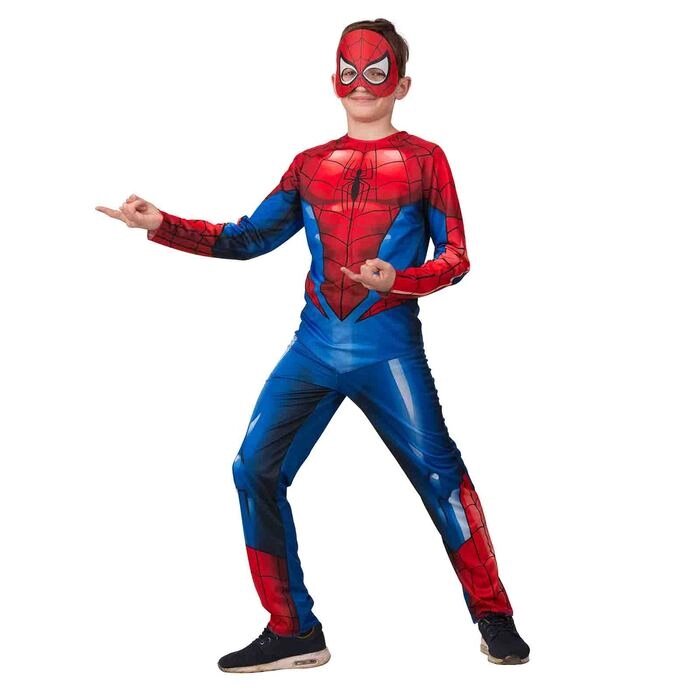 Карнавальный костюм "Человек Паук", куртка, брюки, головной убор, р. 28, рост 110 см от компании Интернет-гипермаркет «MOLL» - фото 1