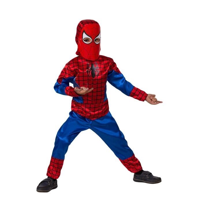 Карнавальный костюм "Человек-паук", текстиль, размер 36, рост 146 см от компании Интернет-гипермаркет «MOLL» - фото 1