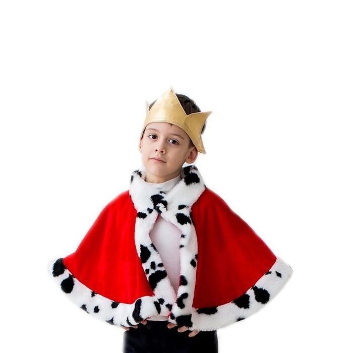 Карнавальный костюм "Король", корона, мантия, 5-7 лет, рост 122-134 см от компании Интернет-гипермаркет «MOLL» - фото 1