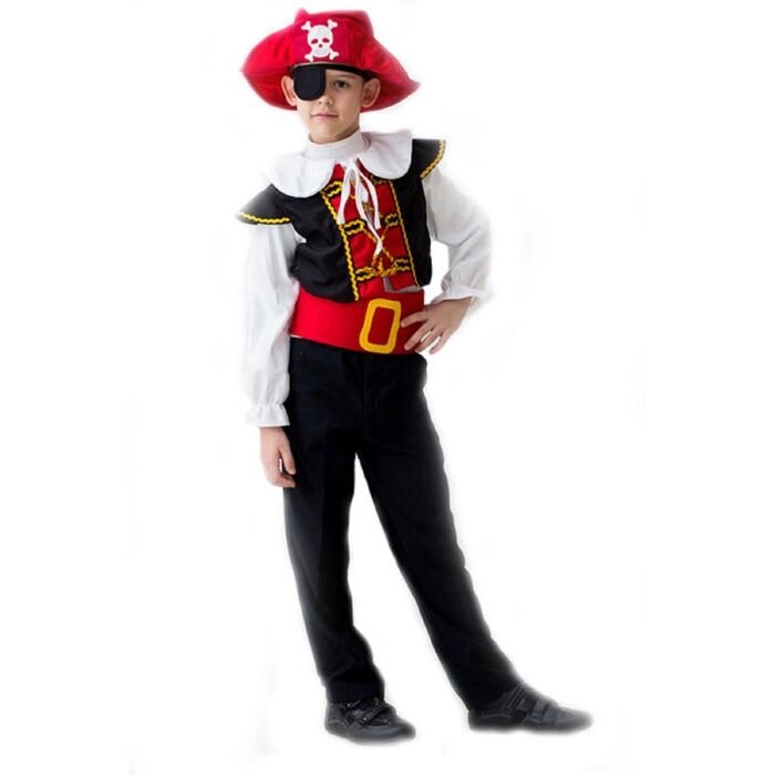 Карнавальный костюм "Отважный пират", 5-7 лет, рост 122-134 см от компании Интернет-гипермаркет «MOLL» - фото 1