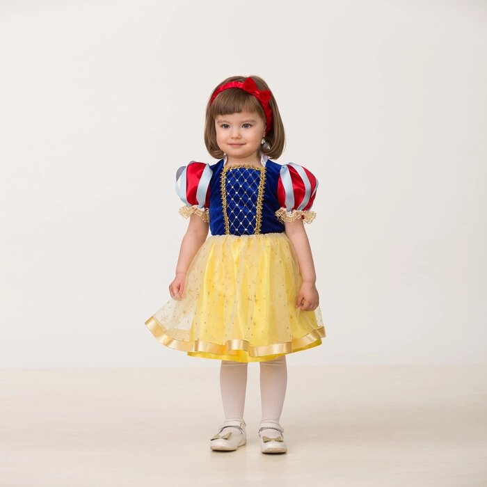 Карнавальный костюм "Принцесса Белоснежка", текстиль, размер 26, рост 92 см от компании Интернет-гипермаркет «MOLL» - фото 1