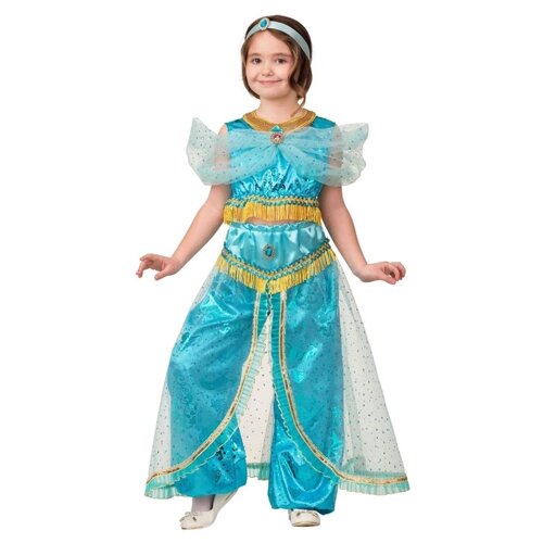 Карнавальный костюм "Принцесса Жасмин", текстиль-принт, блуза, шаровары, р. 28, рост 110 см
