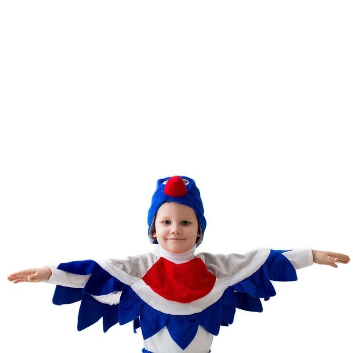 Карнавальный костюм "Снегирь", шапка, воротник с крыльями, 5-7 лет, рост 122-134 см от компании Интернет-гипермаркет «MOLL» - фото 1