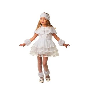 Карнавальный костюм "Снежинка Снеговичка", размер 26, рост 104 см