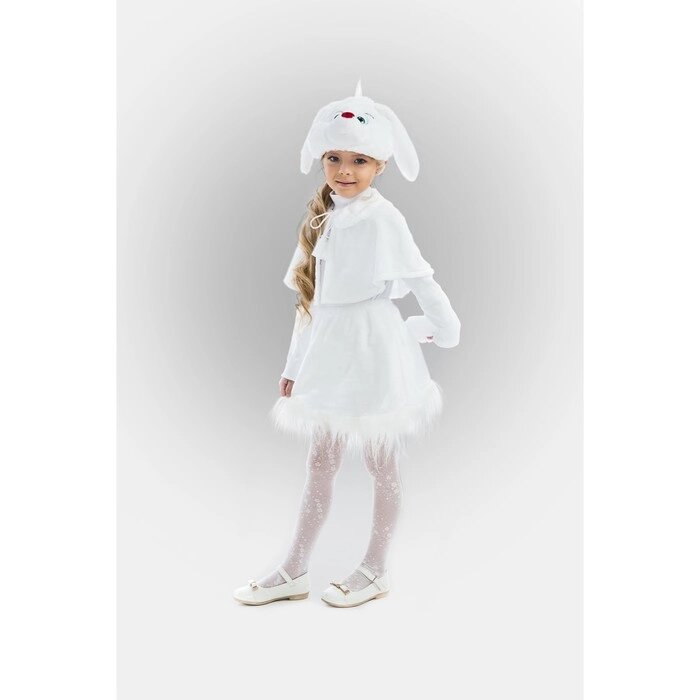 Карнавальный костюм "Зайка", пелерина, юбка, маска-шапочка, р. 30-32, рост 122 см от компании Интернет-гипермаркет «MOLL» - фото 1