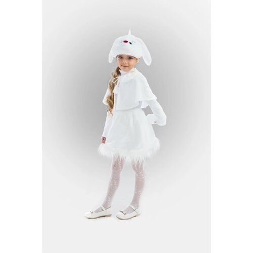 Карнавальный костюм "Зайка", пелерина, юбка, маска-шапочка, р. 30-32, рост 122 см