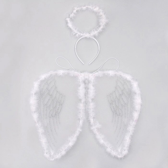 Карнавальный набор "Ангел", 2 предмета: нимб, крылья, цвет белый, 3-5 лет от компании Интернет-гипермаркет «MOLL» - фото 1