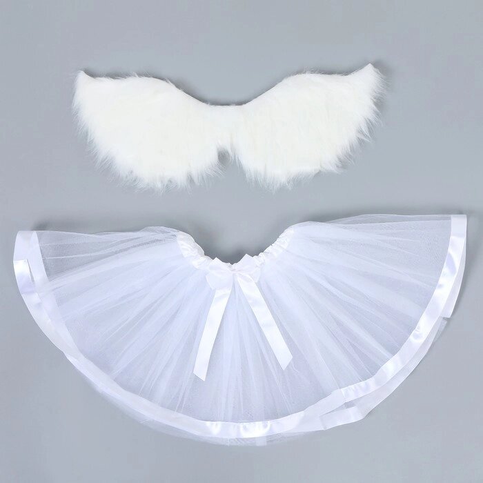 Карнавальный набор "Ангел", 5-7 лет: юбка с х/б подкладом, крылья от компании Интернет-гипермаркет «MOLL» - фото 1
