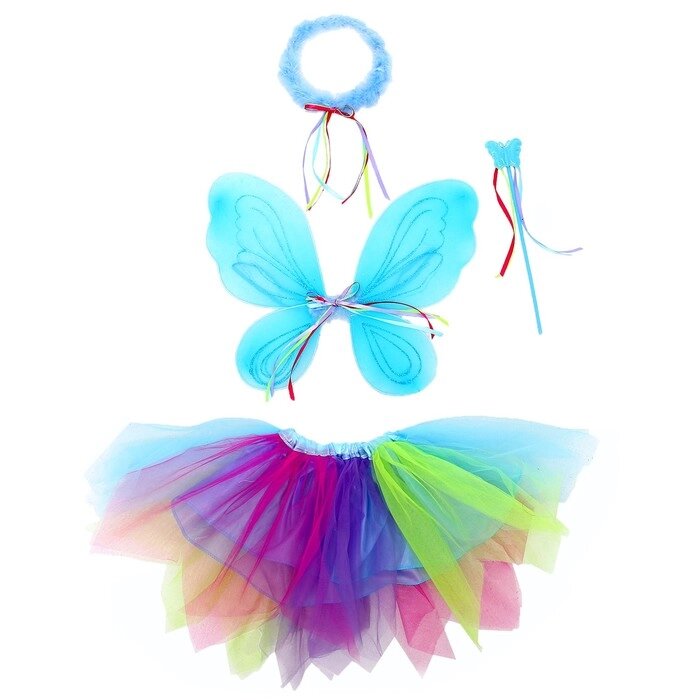 Карнавальный набор "Фея", 4 предмета: юбка, крылья, жезл, нимб от компании Интернет-гипермаркет «MOLL» - фото 1