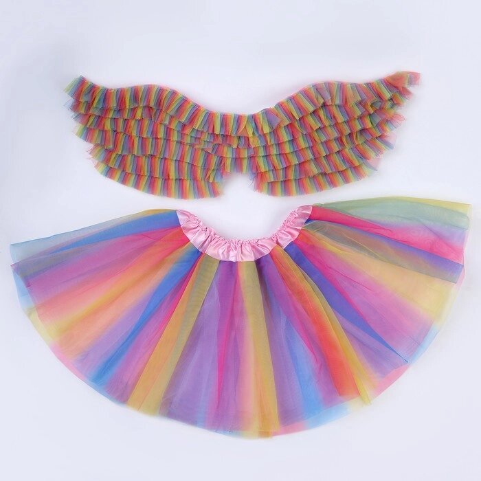 Карнавальный набор "Красотка", 5-7 лет: юбка с х/б подкладом, крылья от компании Интернет-гипермаркет «MOLL» - фото 1