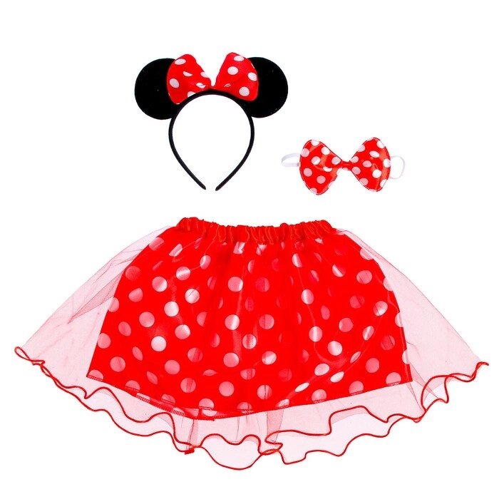 Карнавальный набор "Мышонок" 2 предмета: юбка, ободок, бабочка от компании Интернет-гипермаркет «MOLL» - фото 1