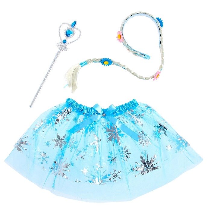 Карнавальный набор "Принцесса" 3 предмета: ободок, жезл, юбка от компании Интернет-гипермаркет «MOLL» - фото 1