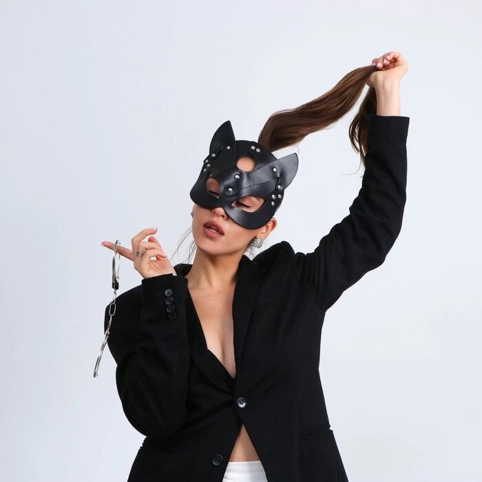 Карнавальный набор "Твоя кошечка" (маска+ наручники) от компании Интернет-гипермаркет «MOLL» - фото 1