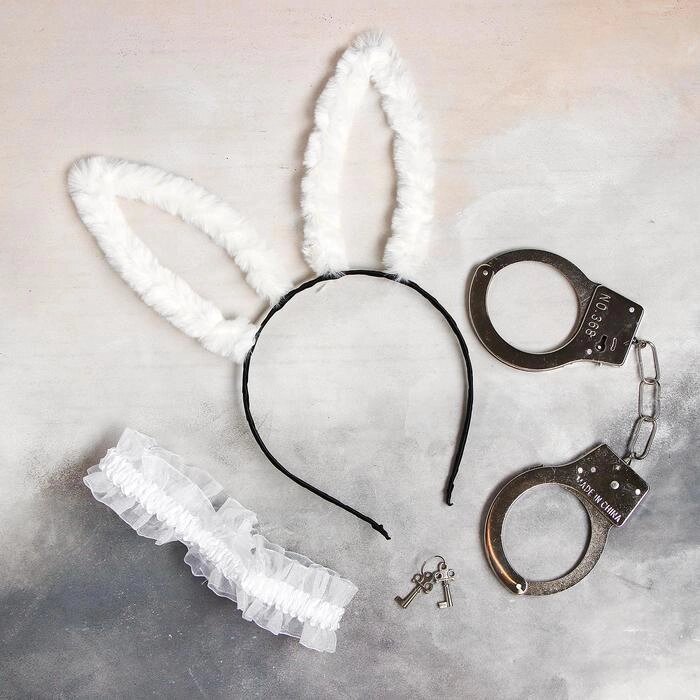 Карнавальный набор "Я твоя зайка", ободок, наручники, повязка от компании Интернет-гипермаркет «MOLL» - фото 1