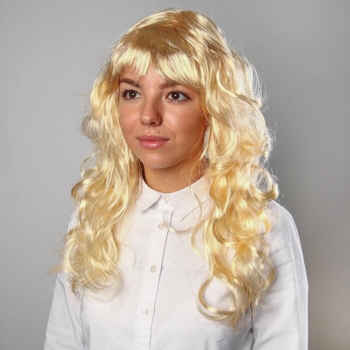 Карнавальный парик "Блондинка", кудри, р-р. 56, 120 г от компании Интернет-гипермаркет «MOLL» - фото 1