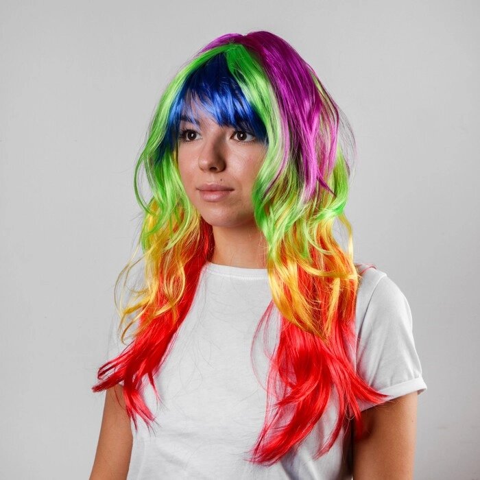 Карнавальный парик "Цветной", 120 г от компании Интернет-гипермаркет «MOLL» - фото 1