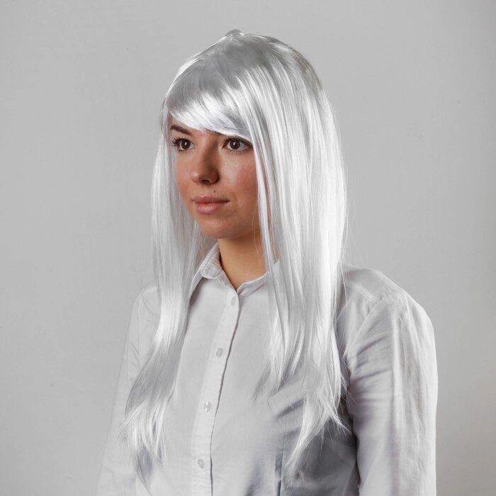 Карнавальный парик "Красотка", цвет белый от компании Интернет-гипермаркет «MOLL» - фото 1