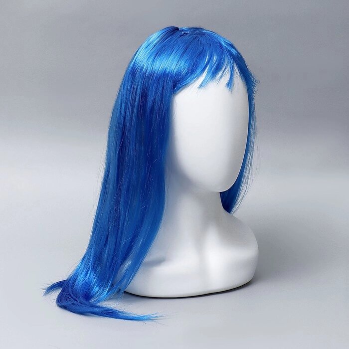 Карнавальный парик "Красотка", цвет синий от компании Интернет-гипермаркет «MOLL» - фото 1